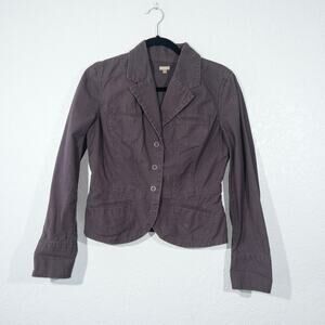 Halogen‎ Taupe Brown Cotton Basic Jacket Size Medium